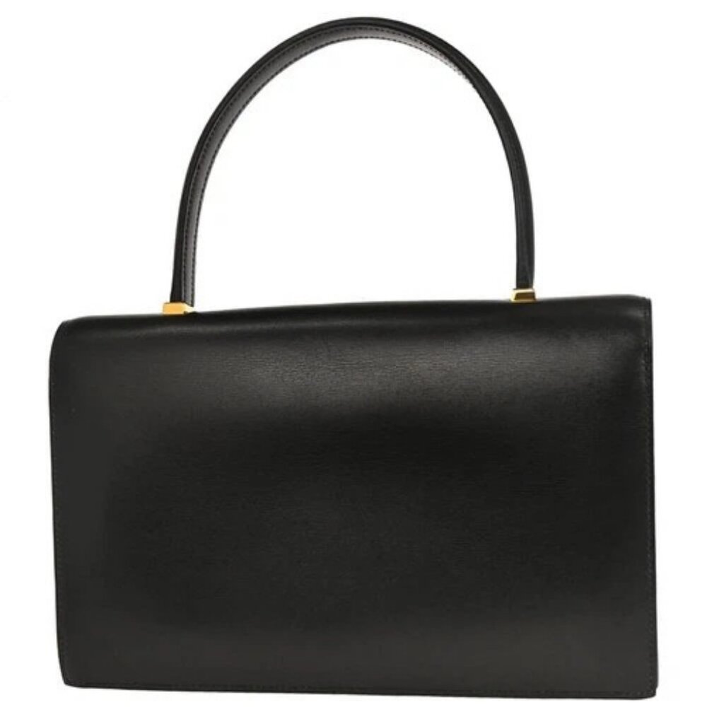 Hermes Black Box Calf Piano Handbag 19X □C - Picture 2 of 10